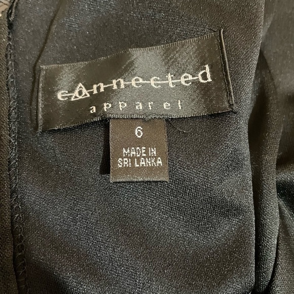 Connected Apparel Sleeveless V-Neck Black and Sequined Cocktail Dress-Size 6 - Picture 13 of 13